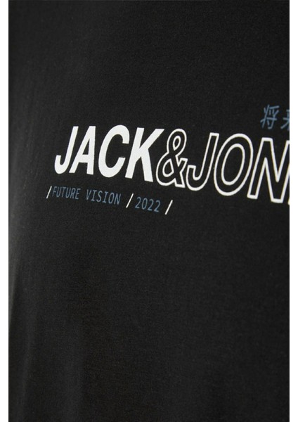 Jcomono Vısıon Tee Ss Crew Neck Ln Siyah Erkek T-Shirt 12215655-Black fırsatları