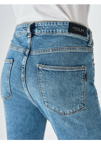 Kadın Lorıana Yüksek Bel Dar Paça Jean Pantolon fırsatları