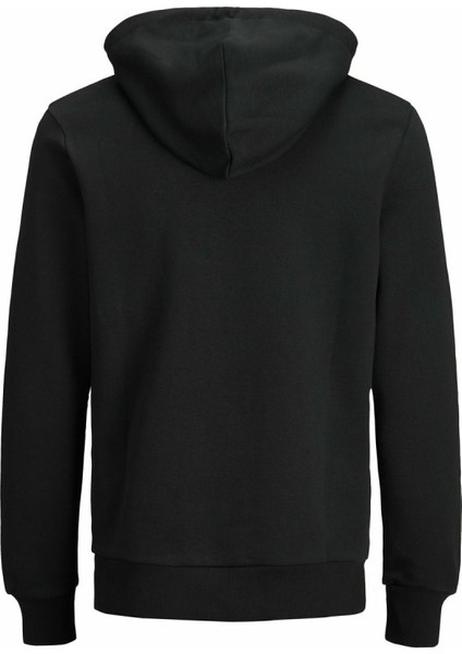 Hood Corp Old Logo Erkek Siyah Kapüşonlu Sweatshirt