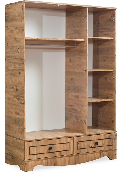 Papatya Bazalı Genç Odası Takımı - 90x190 cm Bazalı Karyola, Dolap, Masa, Şifonyer