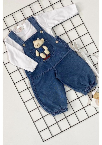 Happy Bear Ayıcık Oyuncaklı Bebek Uzun Kollu Salopet