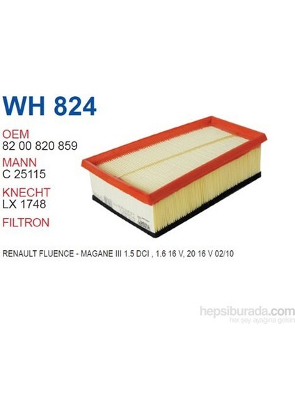 WH-824 Hava Filtresi