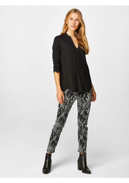 Kaçık Yaka Uzun Kollu T-Shirt 00015 modelleri