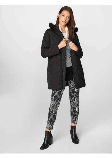 Kürk Kapüşonlu Kapitone Kaban 00041 fiyatları