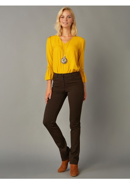 Regular Fit Polyviskon Pantolon 00045