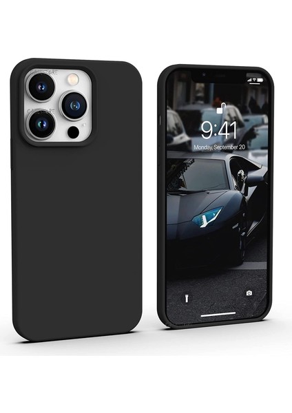 Iphone 14 Pro 6.1inç Uyumlu Kamera Lens Çıkıntılı Içi Kadife Silikon Soft Mat Renkli Liquid Yumuşak Şık Yeni Kapak Sıvı Süet 2022