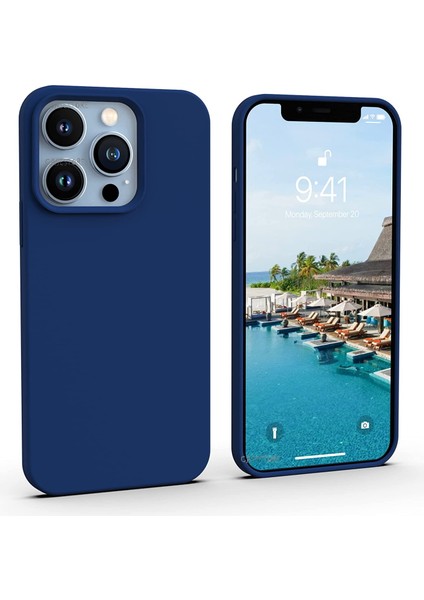 Iphone 14 Pro Max 6.7inç Uyumlu Kamera Lens Çıkıntılı Içi Kadife Silikon Soft Mat Renkli Liquid Yumuşak Şık Yeni Kapak Sıvı Süet