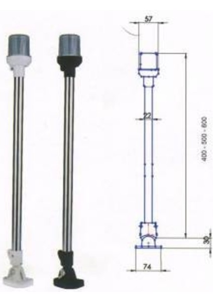 Bayrak Direği 40CM Ampullü Katlanabilir Ayaklı