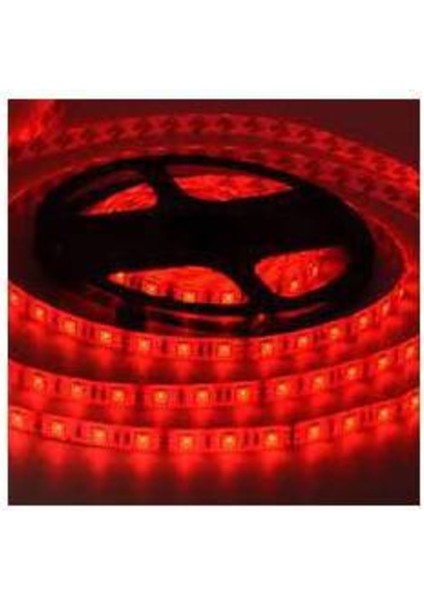 Şerit LED 5mt 12V Kırmızı 3 Çipli Dış Mekan