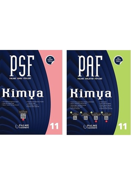 Palme 11. Sınıf Kimya Paf Soru Föyü ve Anlatım Föyü ( Set )