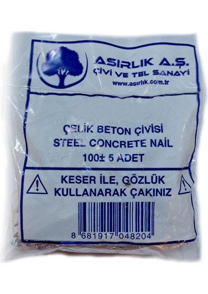 Çelik Beton Çivisi 4x40 100 Adet