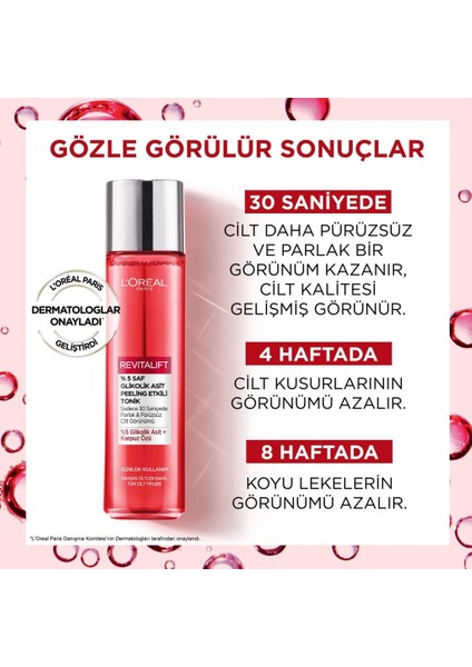 L'Oréal Paris Revitalift %5 Saf Glikolik Asit Peeling Etkili Tonik 180Ml