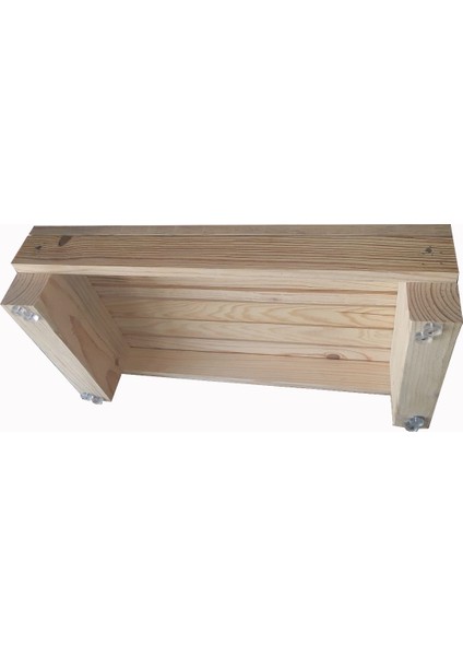 Geniş Step Tahtası Doğal Ahşap 8 cm Yükseklikte Üst Yüzeyi 30 cm x 50 cm