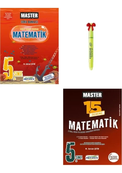 Okyanus Yayınları 5. Sınıf Master Matematik Soru Bankası ve Master Matematik Deneme