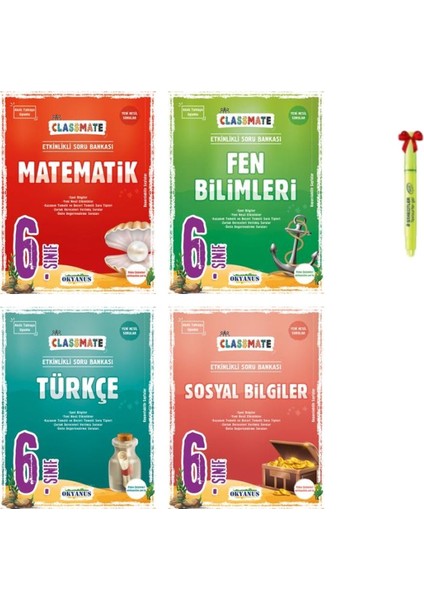 Okyanus Yayınları 6. Sınıf Classmate Matematik Fen Türkçe Sosyal Soru Bankası