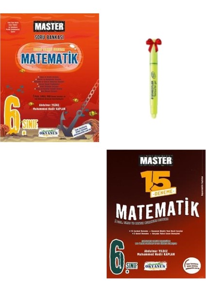 6. Sınıf Master Matematik Soru Bankası ve Master Matematik Deneme