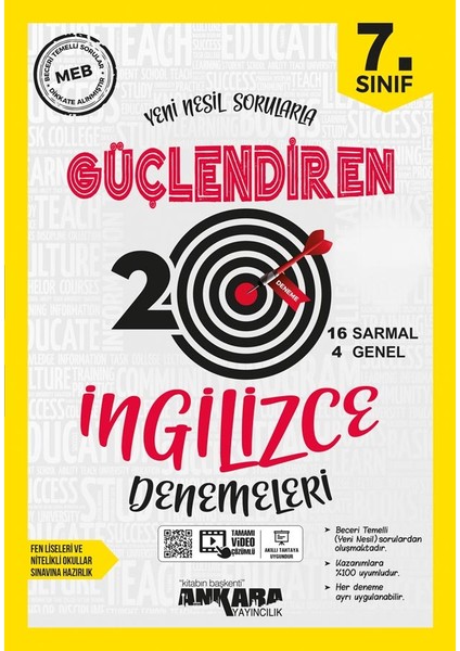 7.sınıf Ingilizce Güçlendiren 20 Deneme