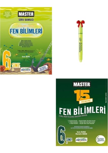 Okyanus Yayınları 6. Sınıf Master Fen Soru Bankası ve Master Fen Deneme