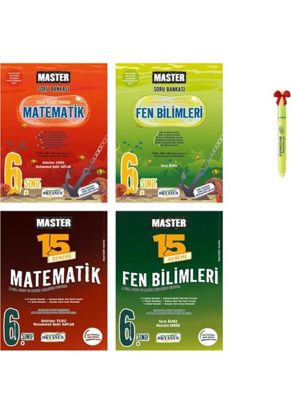 6. Sınıf Master Mat Fen Soru Bankası ve Master Mat Fen 15 Deneme