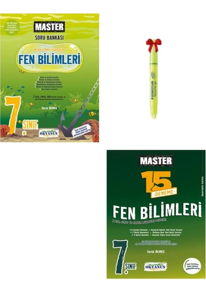 Okyanus Yayınları 7. Sınıf Master Fen Soru Bankası ve Master Fen Deneme