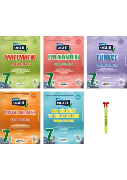 7. Sınıf Check-Et Matematik Fen Türkçe Sosyal Din Tekrar Testleri