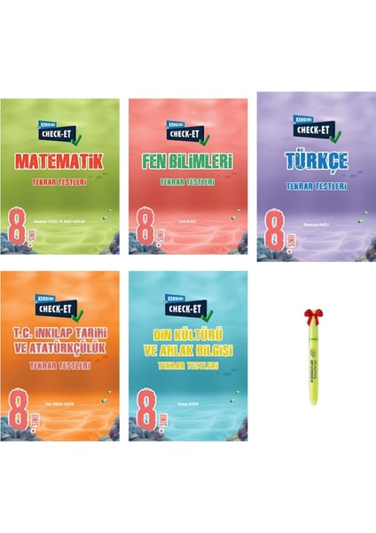 LGS 8. Sınıf Check-Et Matematik Fen Türkçe İnkılap Din Tekrar Testleri