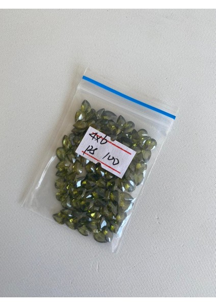 Armut Kesim Sentetik Taş 4X6MM 100 Adet Zeytin Yeşili fiyatları