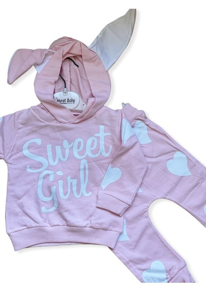 Sweet Girl Kapşonlu 3ip Takım