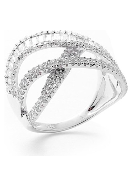 Gümüş Ithal Tasarım Yüzük