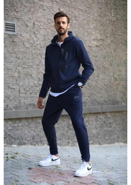 Lacivert Baskılı Regular Fit Erkek Eşofman Takımı fiyatları
