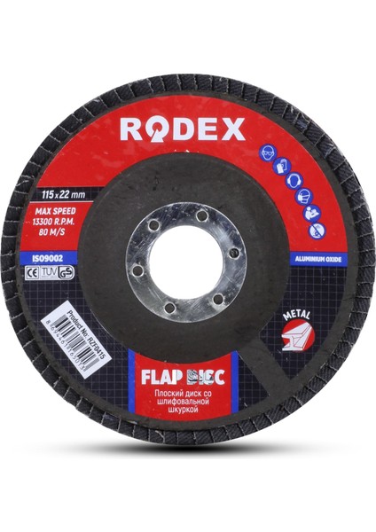 75 Parça Spiral Taşlama Cırt Zımpara Inox Metal Kesici Flap Disk