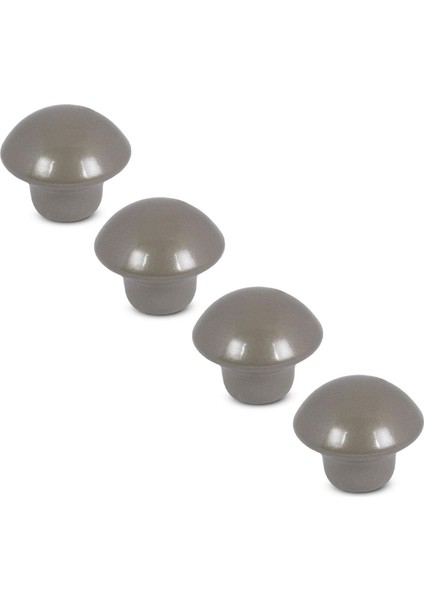 (4 Adet) Mantar Düğme Kulp Çekmece Dolap Kapak Kulpu Kulbu Saten