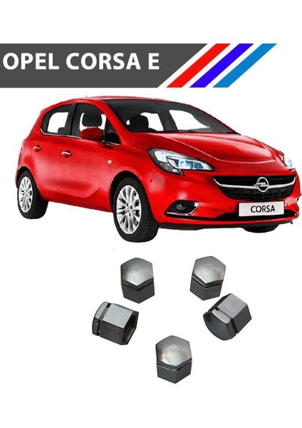 Opel Corsa E Bijon Kapağı 5 Adetli Set Krom Renk 1008209