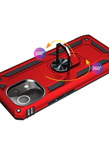 Xiaomi Mi 11 Lite Kılıf Vega Tank Sert Yüzüklü Standlı Zırh Koruma Kapak fırsatları