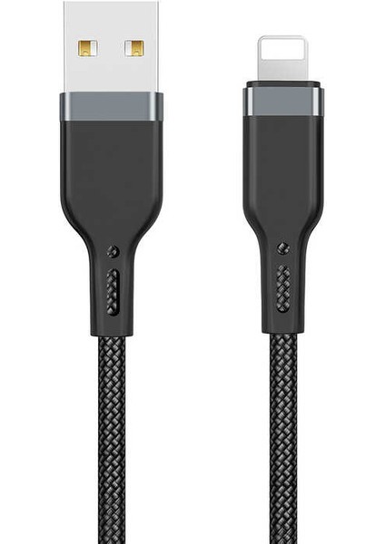 Platinum Serisi PT01 Lightning USB Kablo 2.4A 12W Hızlı Şarj Kablosu 120 cm Data Kablo 480 Mbps