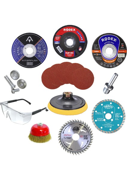 Spiral Taşlama Cırt Zımpara Inox Metal Kesici Flap Disk 18 Parça