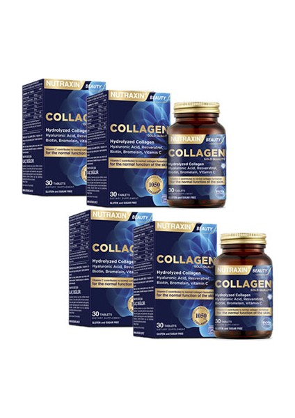 Beauty Gold Collagen 30 Tablet 4'lü Paket