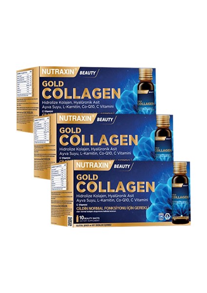 Beauty Gold Collagen 50 ml 10 Shot 3'lü Paket