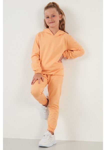 Kapüşonlu Cepli % 100 Pamuk Çocuk Takım Unisex Çocuk Takım 5922021