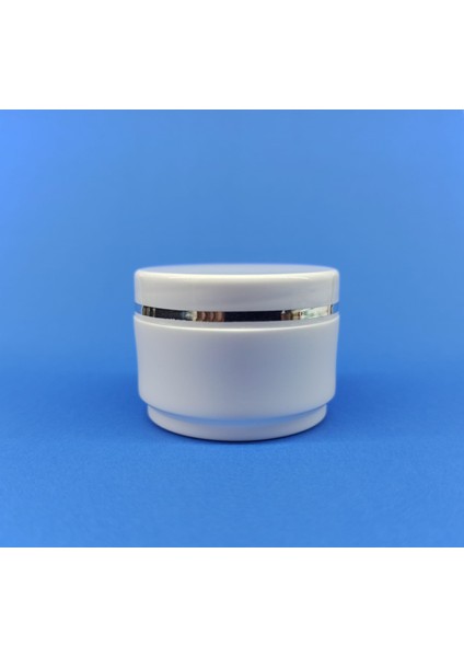 25 Ml Şeritli Boş Kozmetik-Krem-Pomat Kutusu Plastik Krem Kavanozu