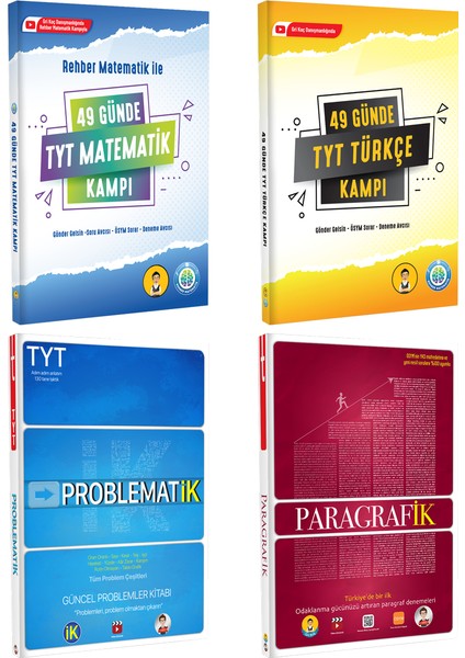 TYT Matematik Türkçe Paragraf Problem Hazırlık Seti Tonguç Akademi Gri Koç Rehber Matematik