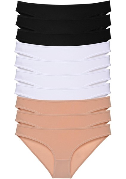 Kadın Günlük Bikini Külot Hijyenik Premium Paketinde Penye Esnek Kumaş