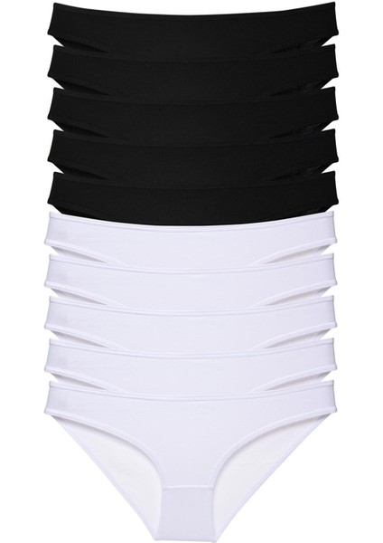 Kadın Günlük Bikini Külot Hijyenik Premium Paketinde Penye Esnek Kumaş