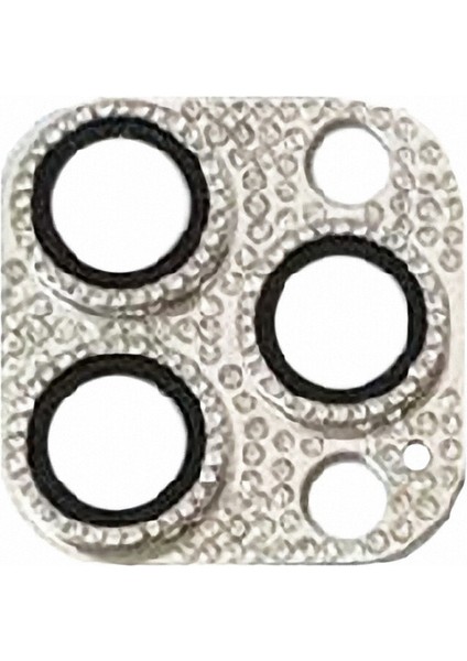 Apple Iphone 13 Pro Max Için Renkli Taşlı Kamera Lens Koruyucu