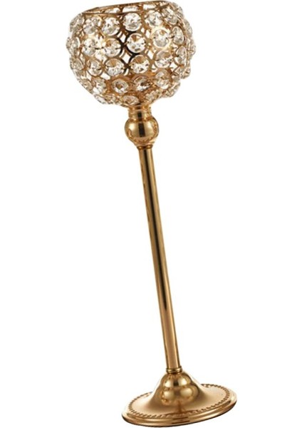 Kristal Mumluklar / Düğün Şamdan Yemek Odası Bar Masa Dekorasyon Için 35 cm Altın fırsatları