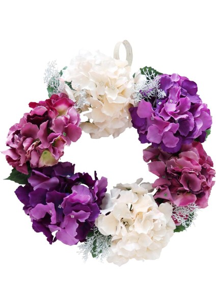 Ipek Çiçek Sonbahar Çelengi Noel Renkli Şampanya Violet Için Doğal Asma Çelenk