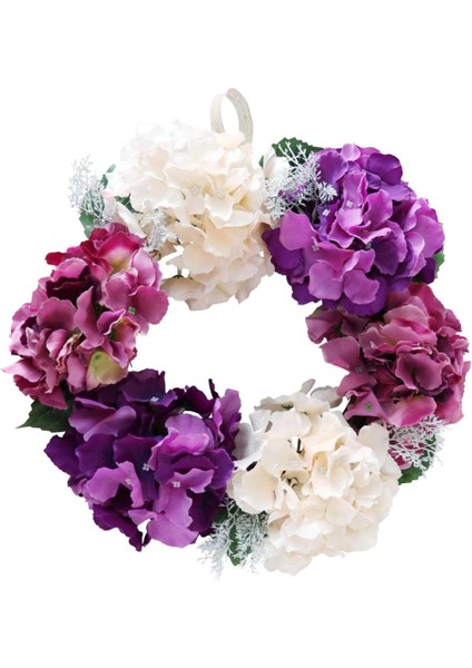 Ipek Çiçek Sonbahar Çelengi Noel Renkli Şampanya Violet Için Doğal Asma Çelenk fiyatları