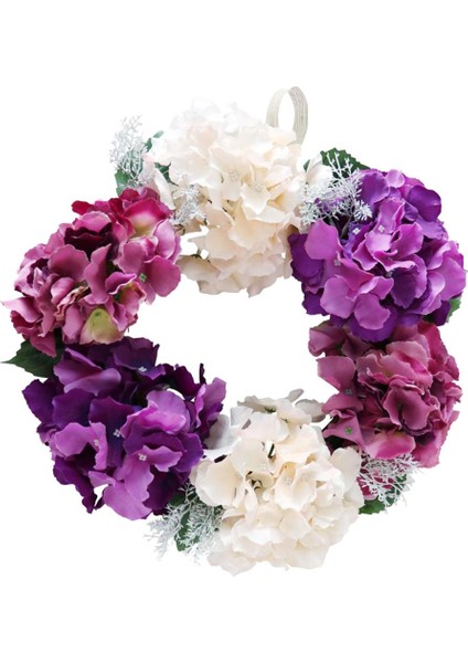 Ipek Çiçek Sonbahar Çelengi Noel Renkli Şampanya Violet Için Doğal Asma Çelenk modelleri