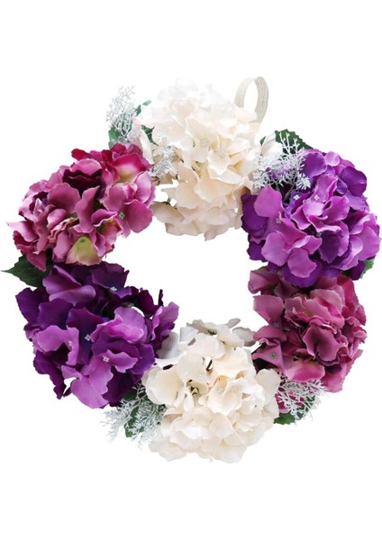 Ipek Çiçek Sonbahar Çelengi Noel Renkli Şampanya Violet Için Doğal Asma Çelenk fırsatları