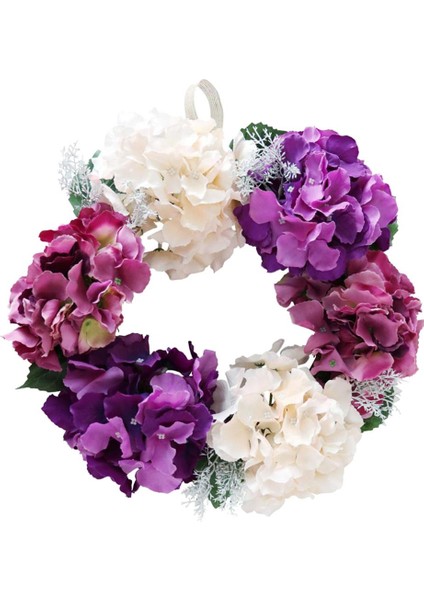 Ipek Çiçek Sonbahar Çelengi Noel Renkli Şampanya Violet Için Doğal Asma Çelenk indirimleri